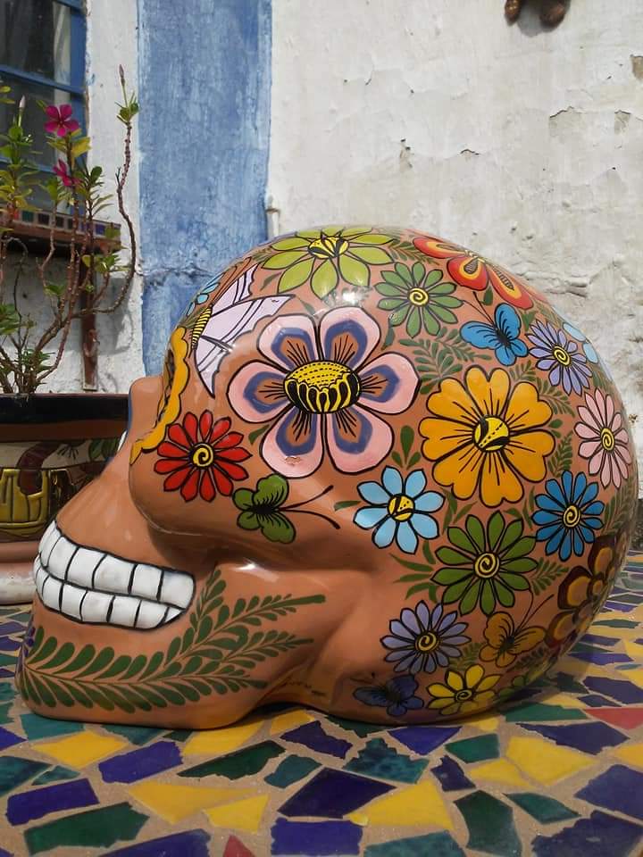Decoracion Calavera gigante flor