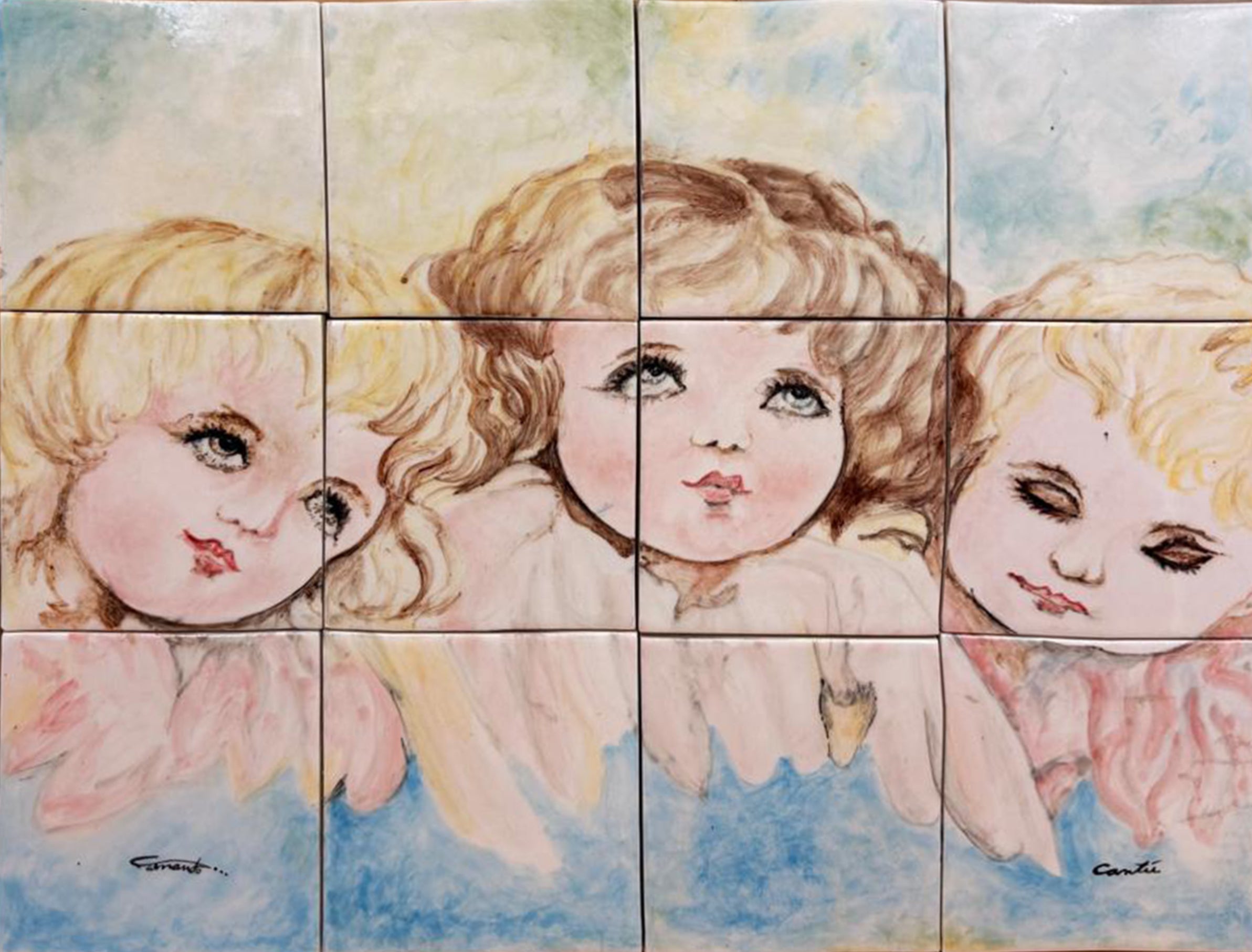 Mural Angelitos 12 pz