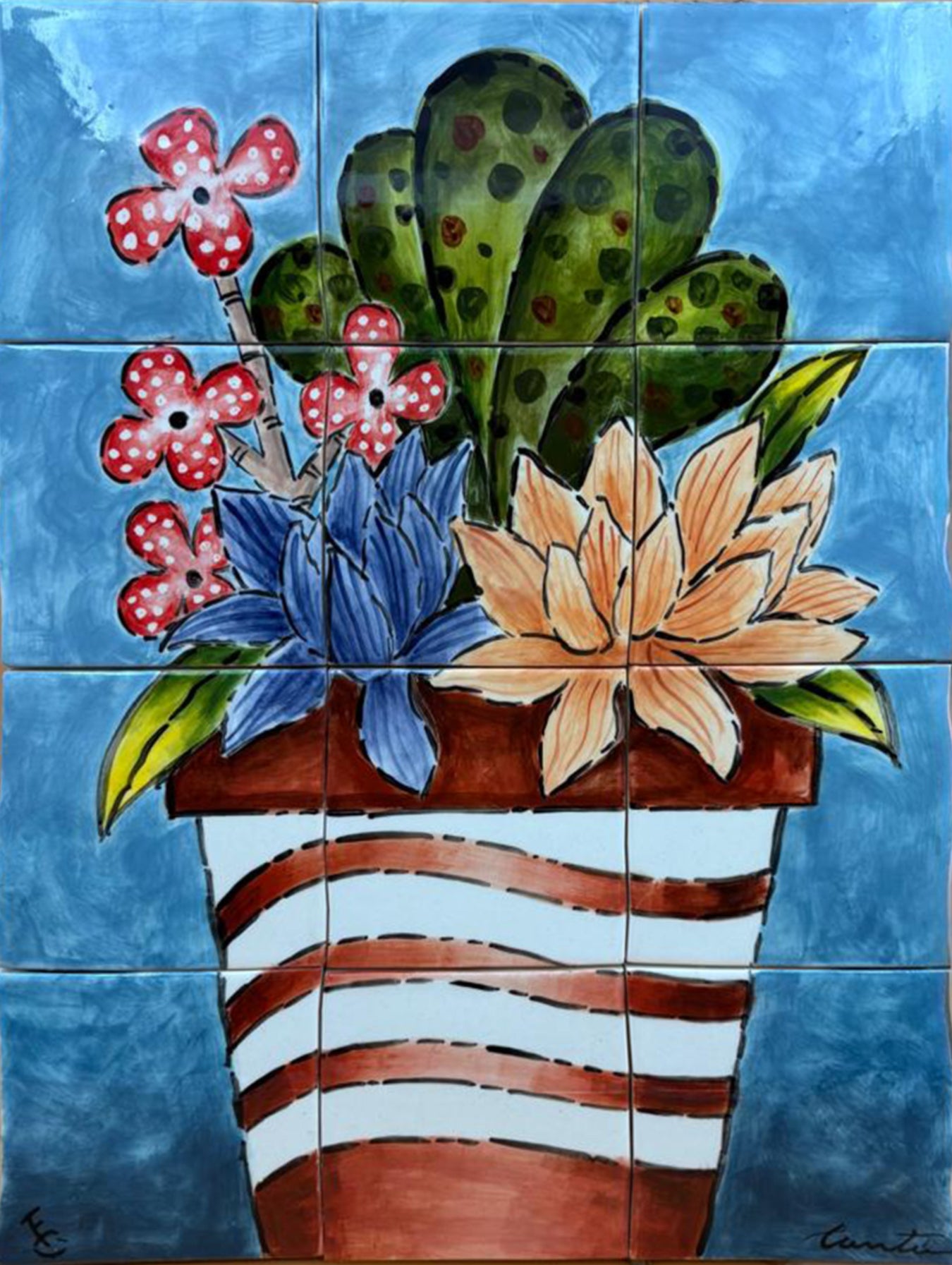 Mural Maceta Cactús 12 pz