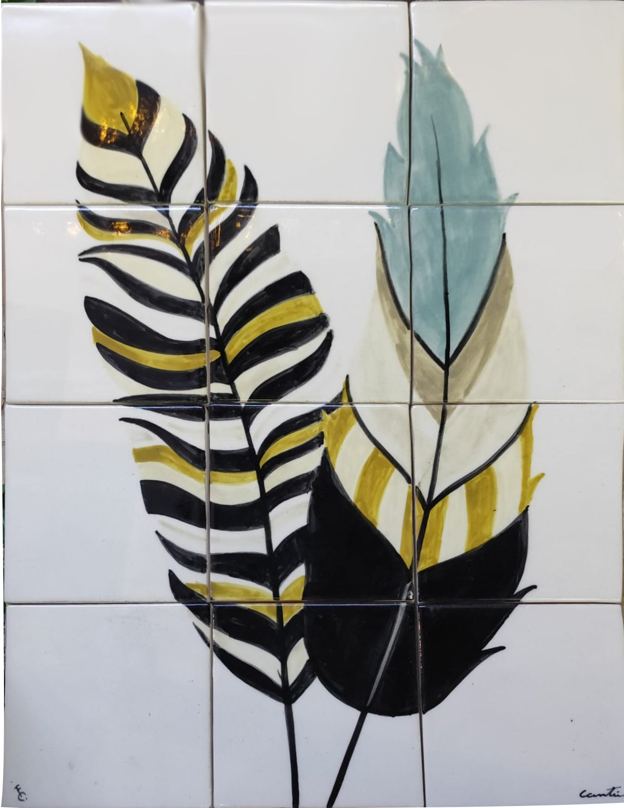 Mural plumas 12 pz