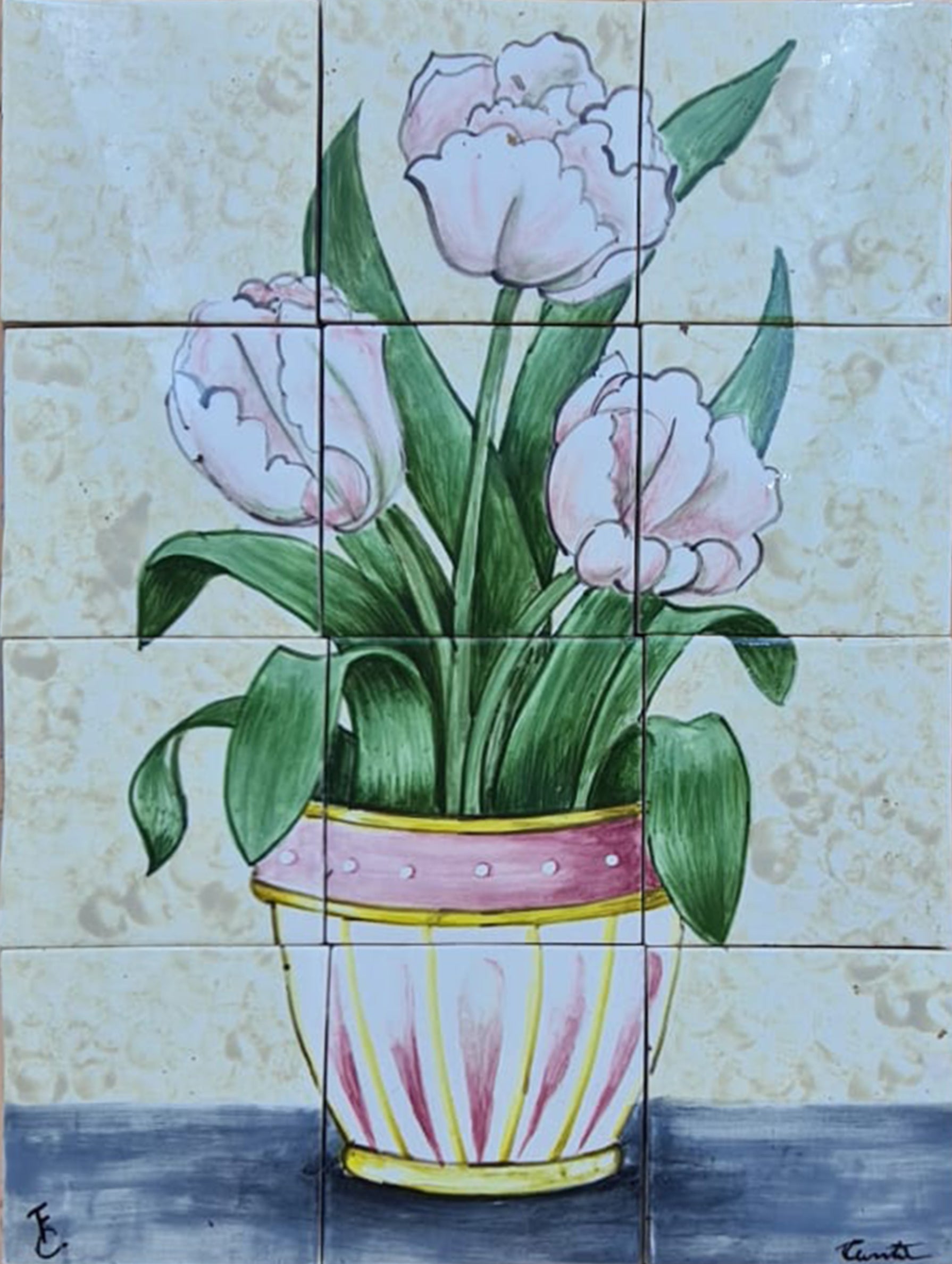 Mural flores 12 pz