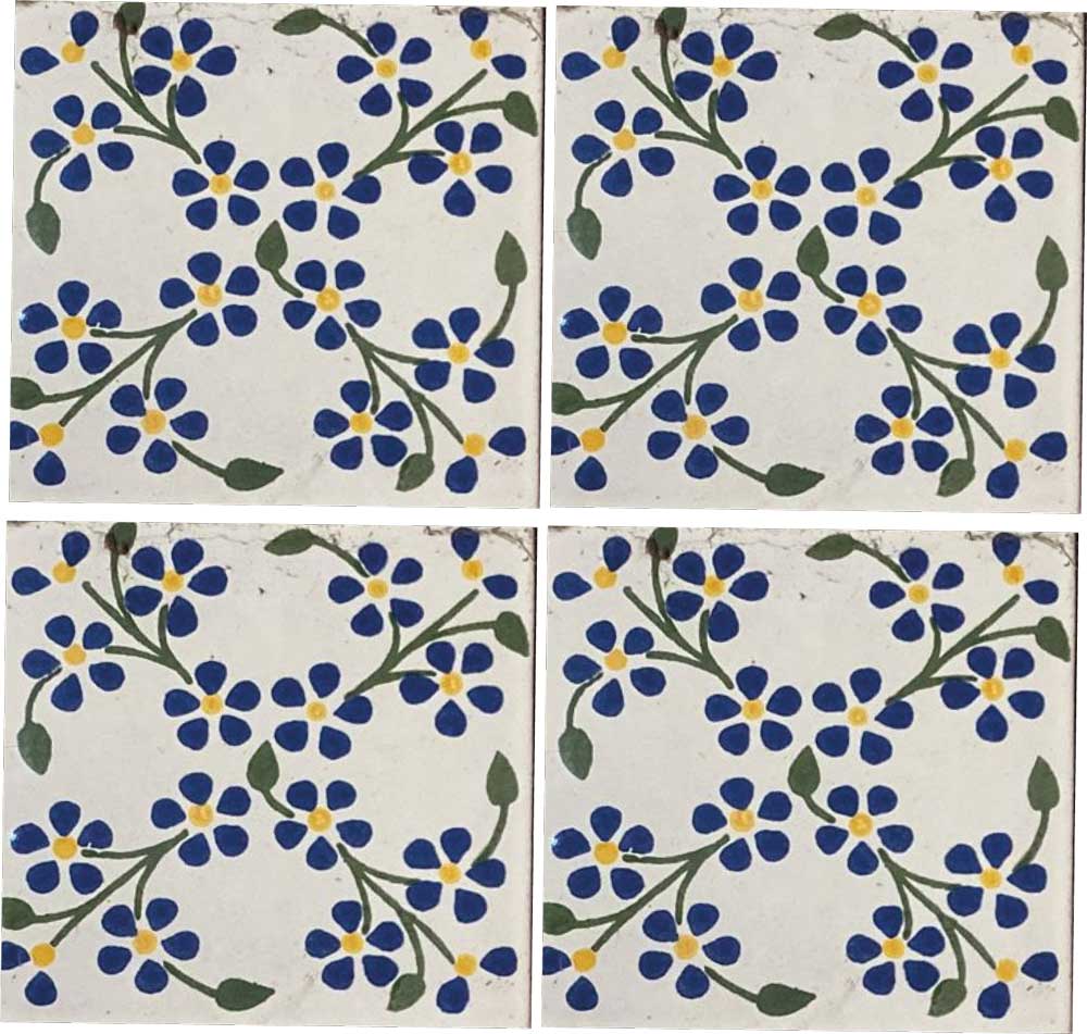 Azulejo Talavera Artesanal Decorado modelo 003