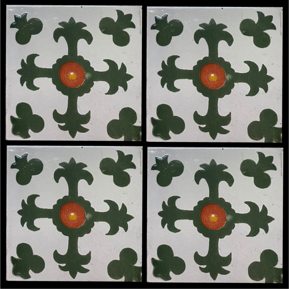 Azulejo Talavera Artesanal Decorado modelo 013