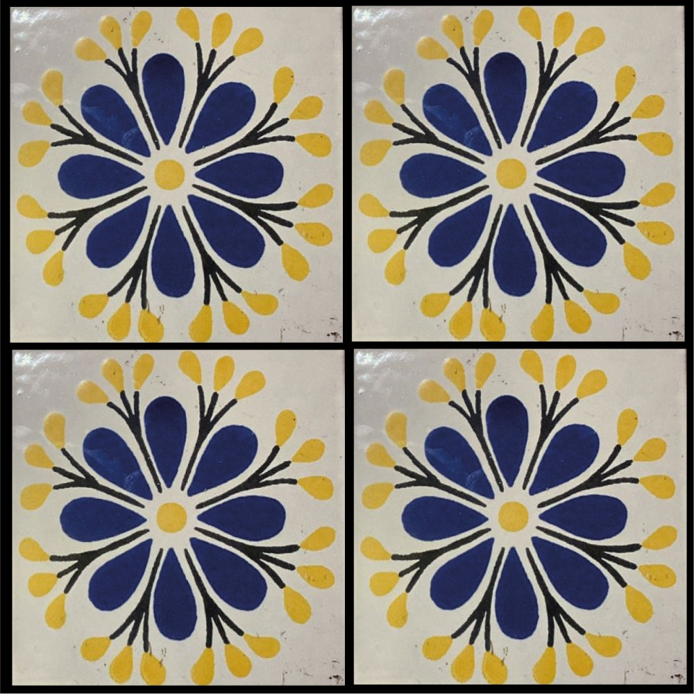 Azulejo Talavera Artesanal Decorado modelo 016
