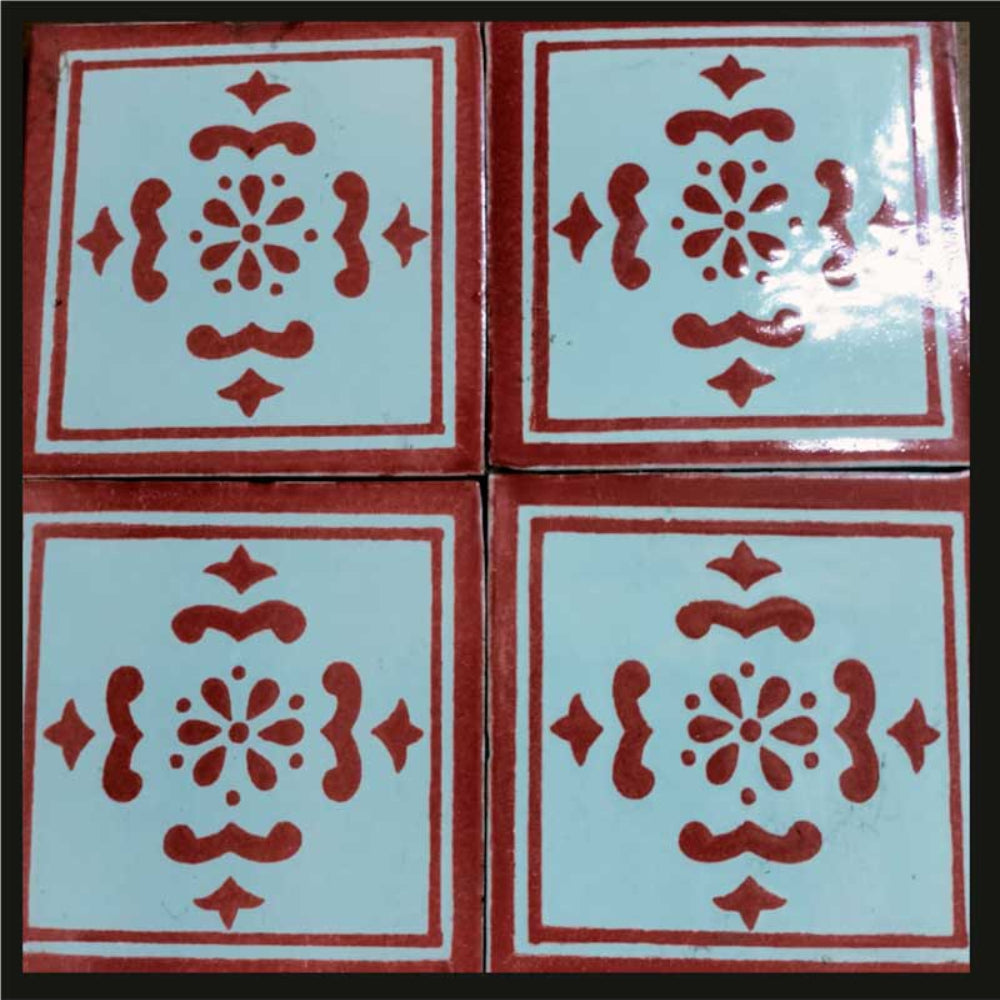 Azulejo Talavera Artesanal Decorado modelo 24