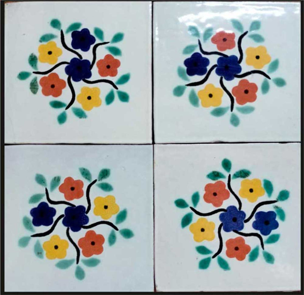 Azulejo Talavera Artesanal Decorado modelo 060