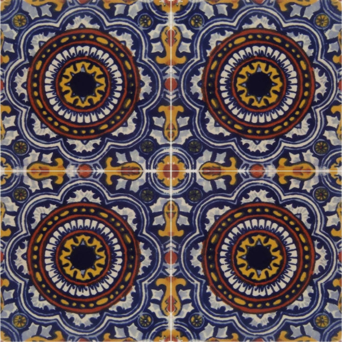 Azulejo Talavera Artesanal Decorado modelo 063