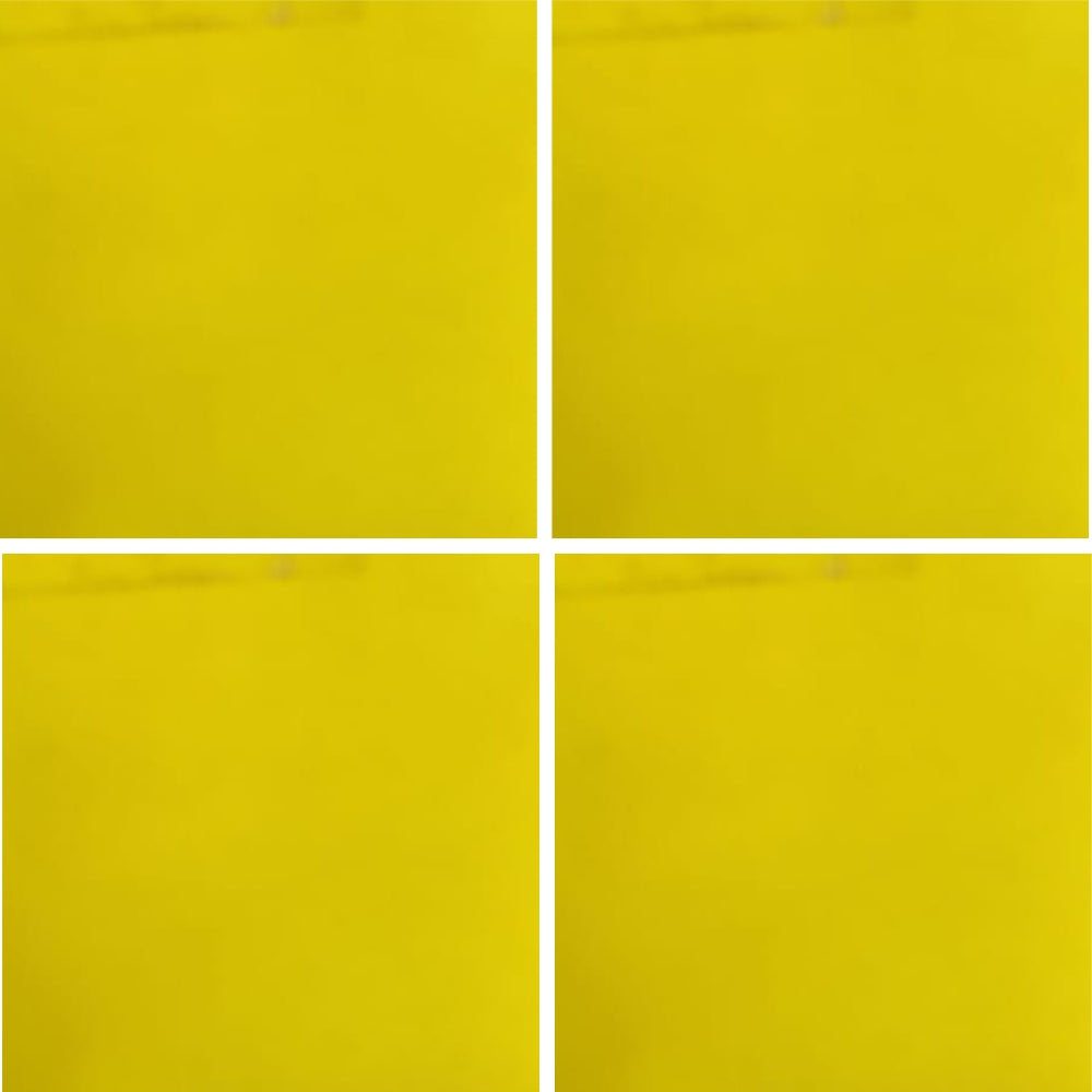 Azulejo Liso Artesanal Amarillo Cerámico Deslavado