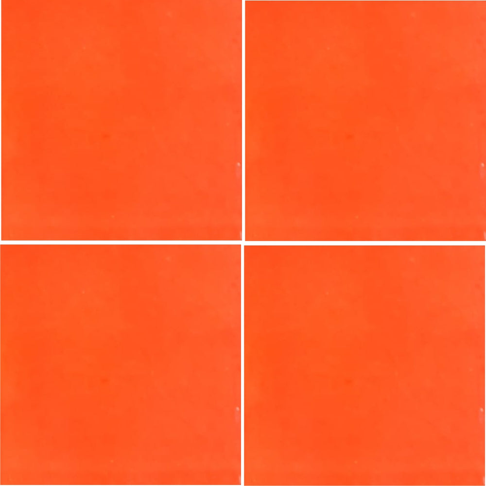 Azulejo Liso Artesanal Naranja Deslavado
