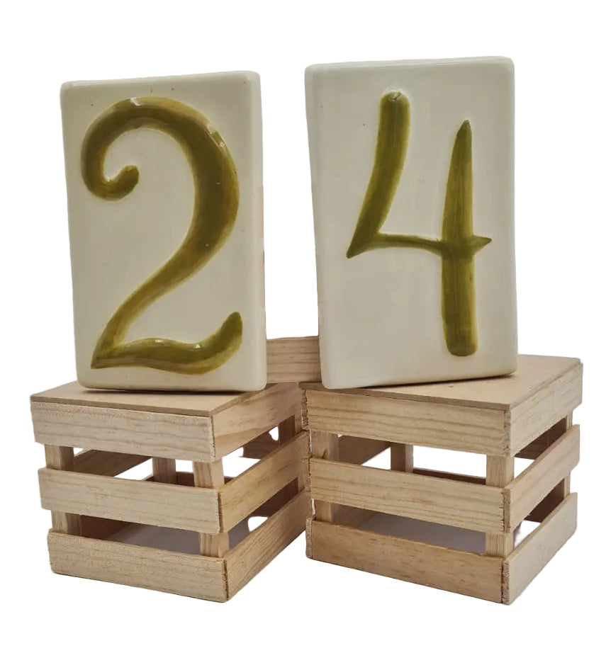 Numero relieve tradicional 9 x 14 cm