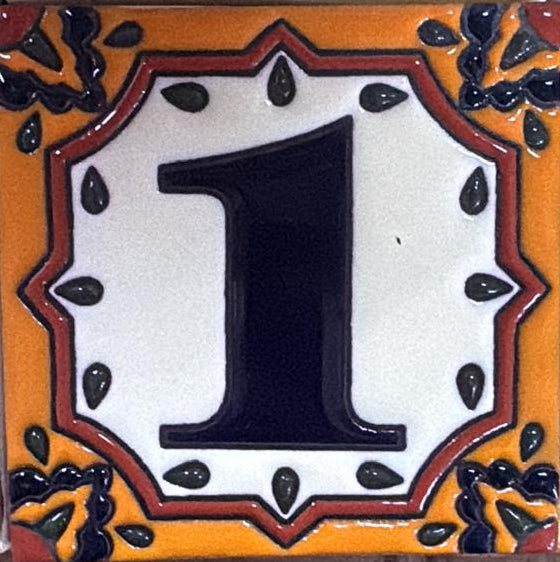 Numero Relieve 10x10 cm