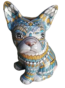 decoración perro bulldog frances diseño alabrije