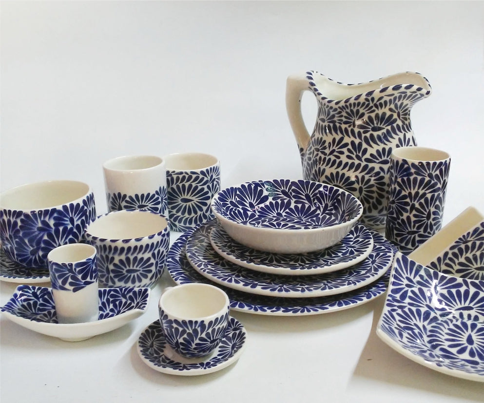 vajilla talavera diseño cantu roja